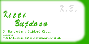 kitti bujdoso business card